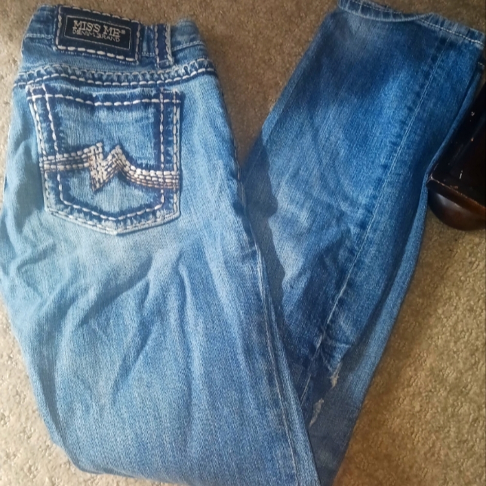 MISS ME LADIES 27 JEANS SUNNY STRAIGHT DENIM $128 RETAIL SLIGHT STRETCH